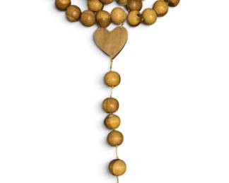 Large Folk Art Carved Rosary 