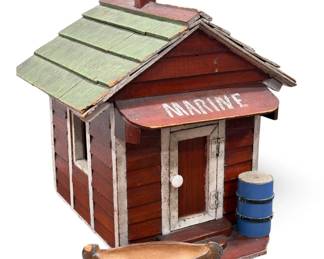 Folk Art Marine Bait Shop Model