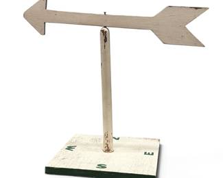 Early Americana Folk Art Compass Weathervane