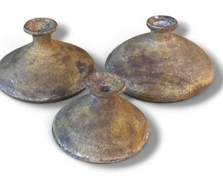 Early 20th C. Graduated Ceramic Weed Vessels (3) 