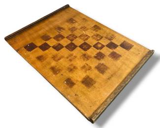 Early Carved Wood Game Board
