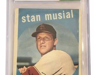1959 TOPPS STAN MUSIAL #150 Baseball Card, CSG 2 Good Graded