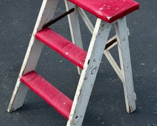 Folk Art Velvet Step Stool