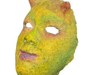 Antique Folk Art Halloween Mask, Oddity 