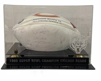 Authentic Team Autographed 1985 Super Bowl Champions Football, CHICAGO BEARS