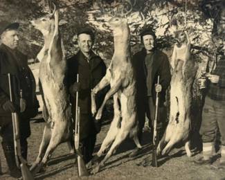 Early 20th C Deer Hunting Trophy Photograph