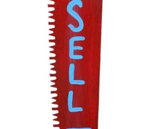 POPS CASEY Folk Art " We Sell Tools" Saw