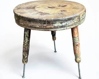 Large Primitive European Butcher Block Table