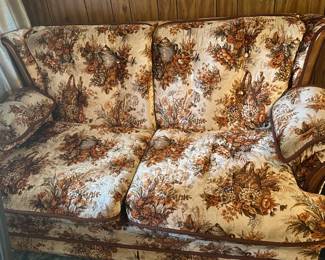 vintage couch and love seat