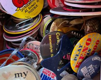 vintage buttons and magnets