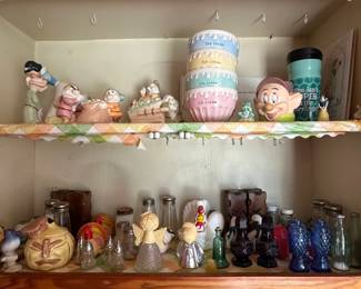 salt and pepper collection and Disney dishes