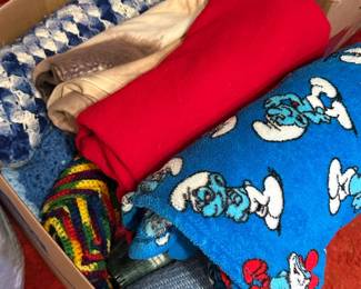 a large assortment vintage blanket