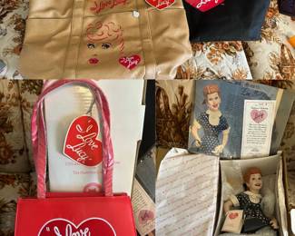 I Love Lucy, 2 beautiful vintage but new purses and new in box Lucy doll with Cert