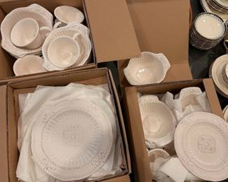 Cream colored ironstone stoneware