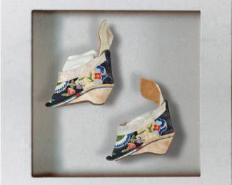 3Pairs Chinese Lotus Shoes 2BLACK