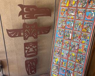 Pacific Northwest-inspired metal totem