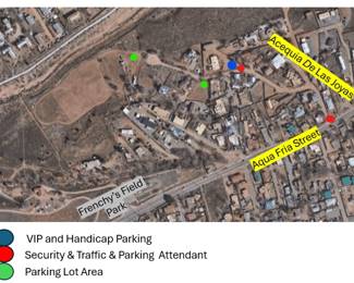 Colored Map to specific parking areas