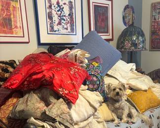 Pillows, Ralph Lauren Sheets, and Towels
