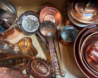 Vintage Copper Cookware - Variety