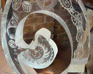 Carved Lucite Acrylic 3D Sculpture