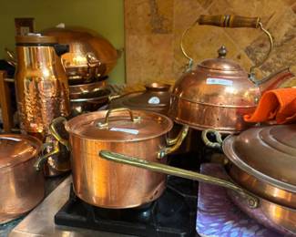 Vintage Copper Cookware - Variety