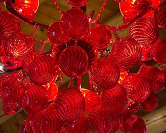 Murano Hand Blown Glass Chandelier from Murano, Italy