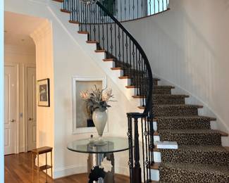 Foyer table and flower vase