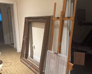 Picture frames and art stand