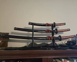 Japanese swords and display