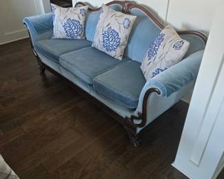Antique Queen Anne cherry sofa