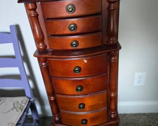 Cherry jewelry cabinet