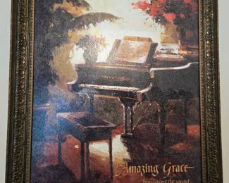 Very large "Amazing Grace" piano print