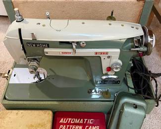 Vintage New Home portable sewing machine, as is condition