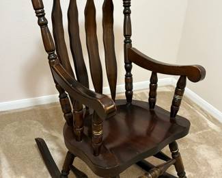 Vintage Hitchcock style rocking chair with stenciled decoration