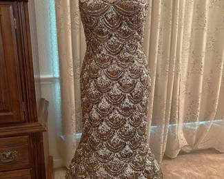 Stunning Sherri Hill "Mermaid" evening gown, size 4
