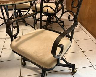 Hillsdale Furniture Pompeii Collection 7-pc dining set with colored slate mosaic tile decoration