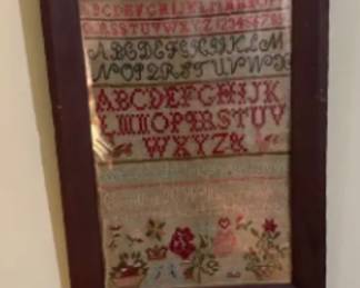 Cross stitch sampler