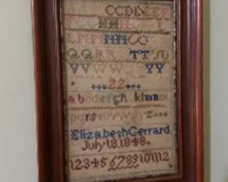 Cross stitch sampler