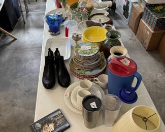 Dishes, glasses, vases, etc