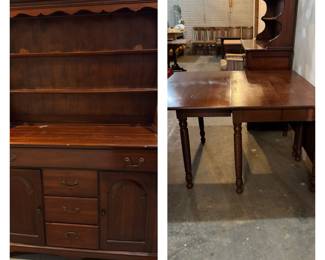 Antique hutch and dining table