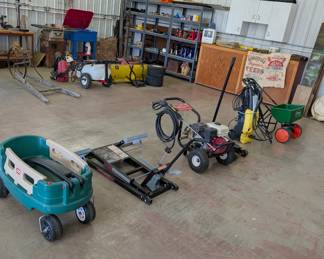 Wagon, Lawnmower Lift, Gas Pressure Washer, Electric Pressure Washer, Yard Spreader w/ Hitch Adapter
