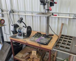 Bench Grinder, Drill Press