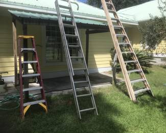 2 Werner step ladders, exstensen ladder