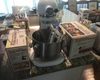 Kitchen aid mixer with all attachments