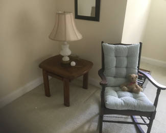Antique rocket, end table lamp