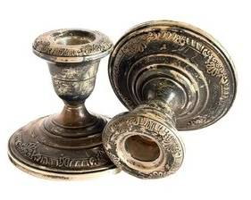Vintage Sterling Silver Candleholders