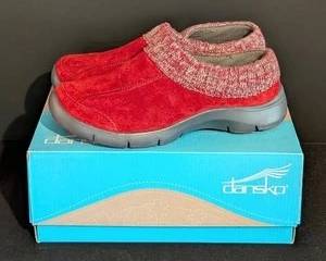 Women's Shoes - Dansko Eartha Suede Red Slip-Ons Size 38