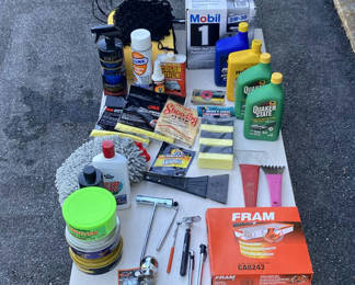Lot 131: Automotive Tools, Car Care Supplies, and Motor Oil