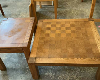 Lot 181: Mid-70’s Solid Oak Occasional Tables