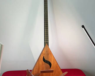 Lot 68: Hand Made Wooden Airplane Model & Musical Instrument